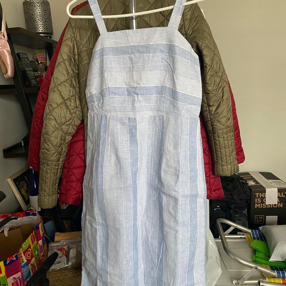 Striped Blue and White Sundress - Picture 1 of 4